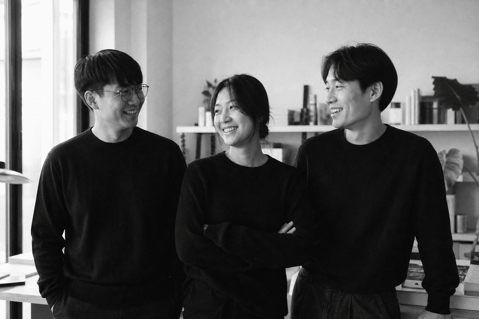 여담 스튜디오 세 사람 (데모 이미지)