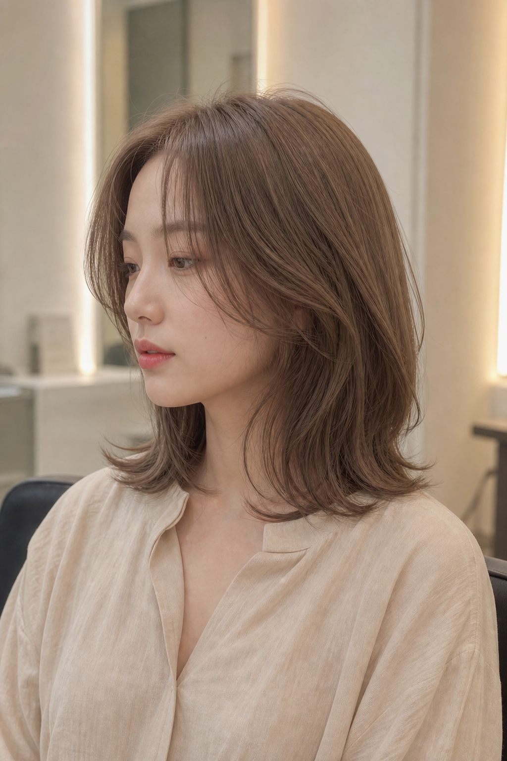 노랗게 빠지던 염색 — 매트 베이지 컬러