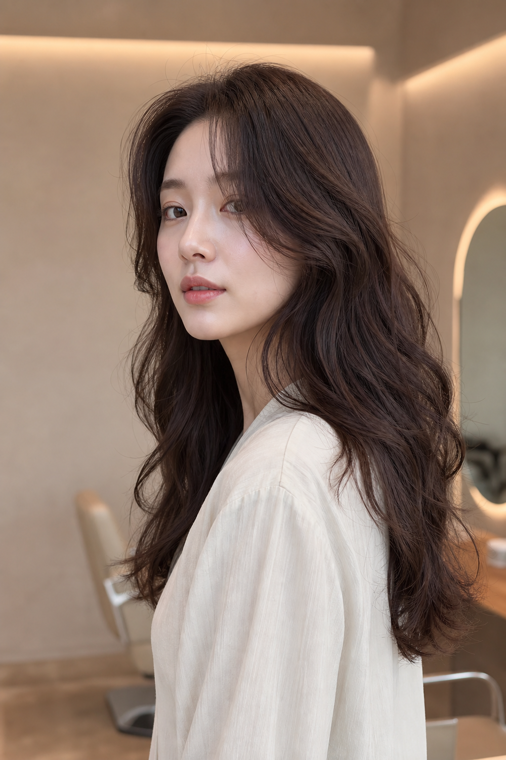 생머리가 밋밋해서 — 소프트 웨이브 펌